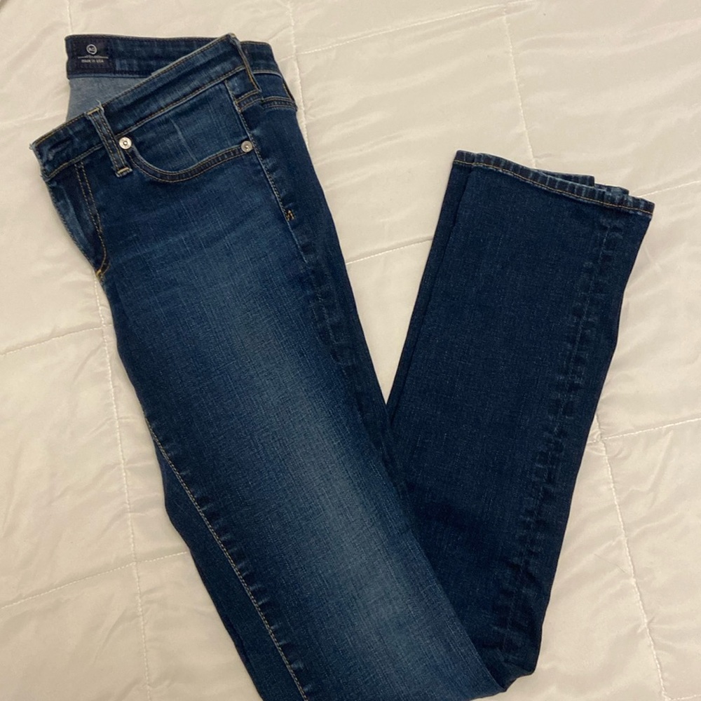 AG the Charlotte straight leg jeans kaihara smitten dark size 27, discontinued
